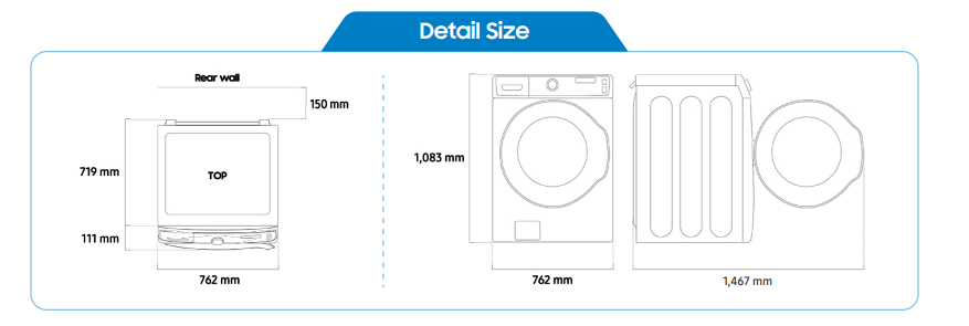 Samsung Professional Dryer DV14HG94GCGVFQ Specifications