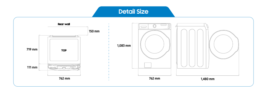 Samsung Professional Washer WF18HG940CGVFQ Specifications